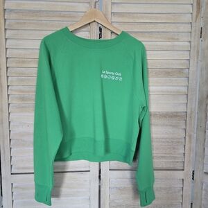 All in Motion Women's Green "Le Sports Club" Graphic Sweatshirt Medium